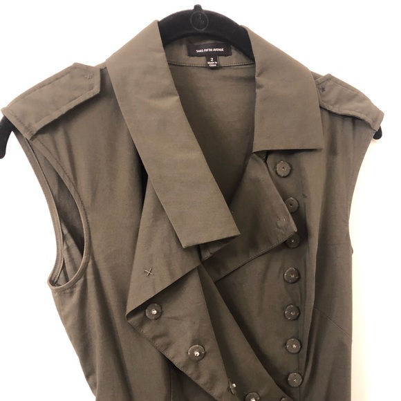 Saks Fifth Avenue - olive dress - Picture 2 of 3